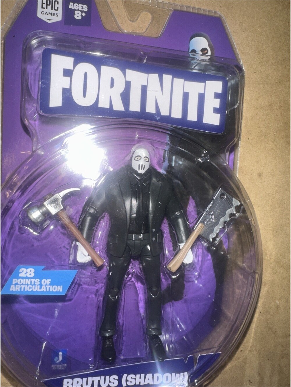 Fortnite Solo Mode BRUTUS (SHADOW) 4" Action Figure with 28 Articulations